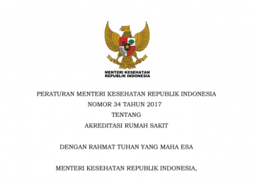 Download Peraturan Menteri Kesehatan Republik Indonesia Nomor 34 Tahun 2017 Tentang Akreditasi Rumah Sakit