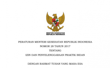 Download Peraturan Menteri Kesehatan Republik Indonesia Nomor 28 Tahun 2017 Tentang Izin Dan Penyelenggaraan Praktik Bidan