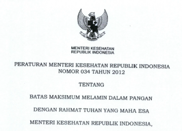 Download Peraturan Menteri Kesehatan Republik Indonesia Nomor 34 Tahun 2012