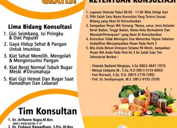 Gorontalo, Siap Melayani Konsultasi Gizi