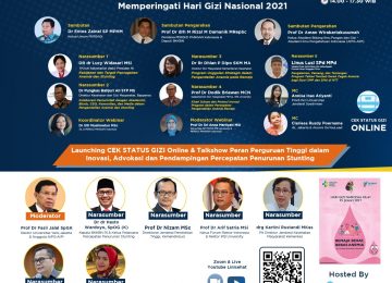 PERGIZI PANGAN Webinar Seri 30, Launching “Cek Status Gizi Online”, dan Talkshow dalam Rangka Peryaan Hari Gizi Nasional 2021
