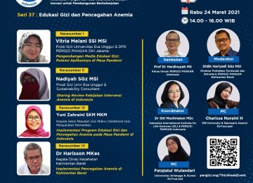 PERGIZI PANGAN Webinar Seri 37 Edukasi Gizi dan Pencegahan Anemia