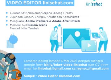 Lowongan Kerja Video Editor linisehat.com