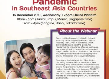 Southeast Asia Public Health Nutrition Network WEBINAR SERIES 3/2021