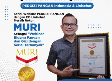 Rekor MURI sebagai “Webinar Bidang Pangan dan Gizi dengan Serial Terbanyak”