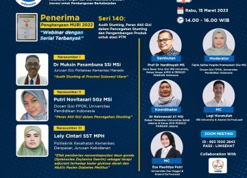 Audit Stunting, Peran Ahli Gizi dalam Pencegahan Stunting dan Pengembangan Produk untuk atasi PTM