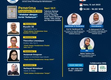 Talkshow Berbagi Suka Duka Food Preneur: Mengulik Kisah Sukses Pengrajin Tempe, Tahu, Kecap dan Minuman Kedelai