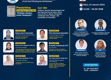 Webinar Spesial Memperingati Hari Gizi Nasional ke-64 tahun 2024: Inovasi Gen Z dakam Menjawab Tantangan Gizi, Pangan, dan Kesehatan di Indonesia