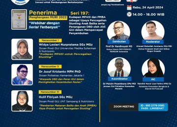 Kudapan MPASI dan PMBA sebagai Upaya Pencegahan Stunting Anak Balita serta Penanganan DBD oleh Ahli Gizi dalam Mempercepat Penyembuhannya