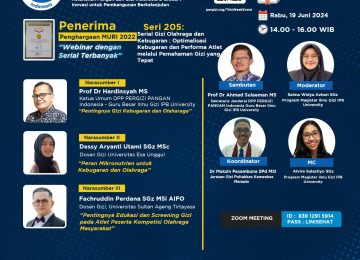 Serial Gizi Olahraga dan Kebugaran: Optimalisasi Kebugaran dan Performa Atlet melalui Pemahaman Gizi yang Tepat
